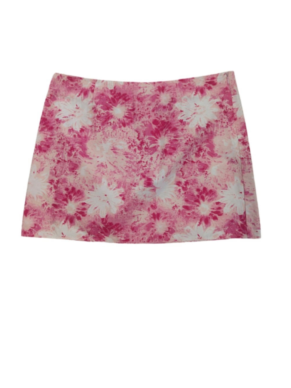 SO Floral Mini Skirt Pink White Side Zip Y2K Coquette Cottagecore Size 9